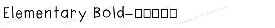 Elementary Bold字体转换